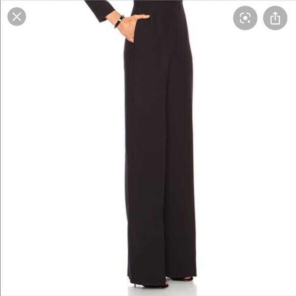 Valentino Pants - Valentino wide-leg black wool trousers